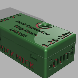 caso funda caja paso convertidor lm2596 electrónica 3d print model - Mito3D