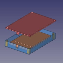 caso contenitore per ssd gadget computer portatile conteiner 3d print model - Mito3D