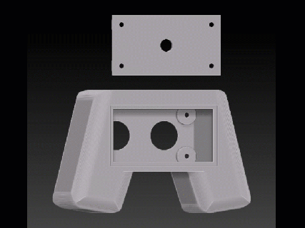 case control housing 2 buttons Gadget armor cascaron 2buttons 3d print model - Mito3D