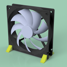 caso funda ventilador pies artilugio enfriamiento 120mm montar pie fusion360 fusión 360 personal psu 3d print model - Mito3D