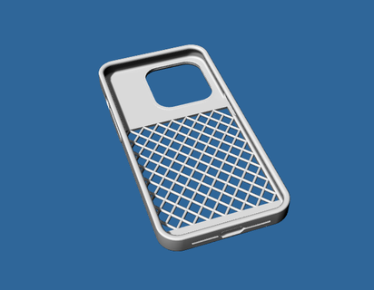 caso funda iphone 14 Pro diamante patrón celular max iphone14 tecnología manzana smartphone casoiphone reloj teléfono airpods 3d print model - Mito3D