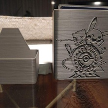 durum kılıf pokemon kart kafese koymak pikkachu Sanat Pikaçu harfler arabaları 3d print model - Mito3D