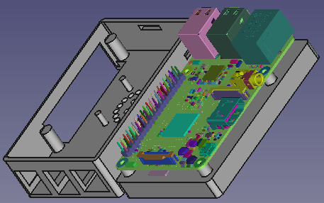 caso bainha framboesa pi 3b+ moda 3d print model - Mito3D