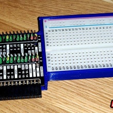 caso funda compartir olas gpio encabezamiento adaptador frambuesa pi 400 tablero circuitos 3d print model - Mito3D