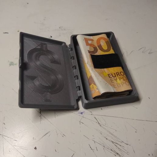 denaro contante banconota scatola clip 3D print model - Mito3D
