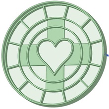 de cartas casino corazon cortador cookie ferramenta ficha 3d print model - Mito3D