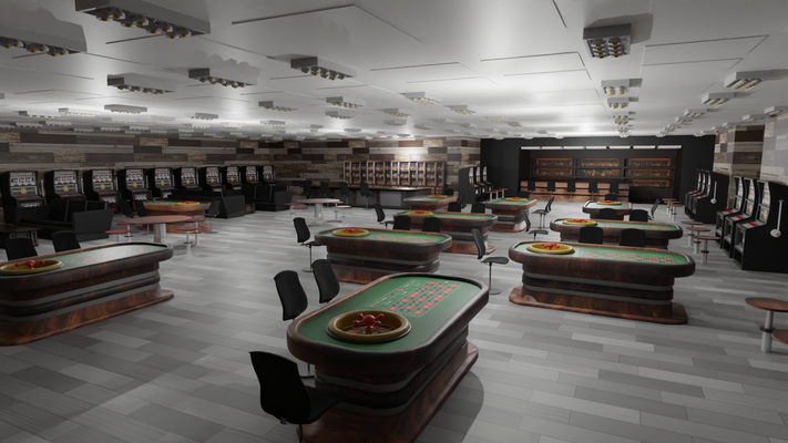 casino interior mundo rey deporte mueble raro semicírculo reloj conocimiento hora póker apuesta mesa grano madera dura diseño 3d print model - Mito3D