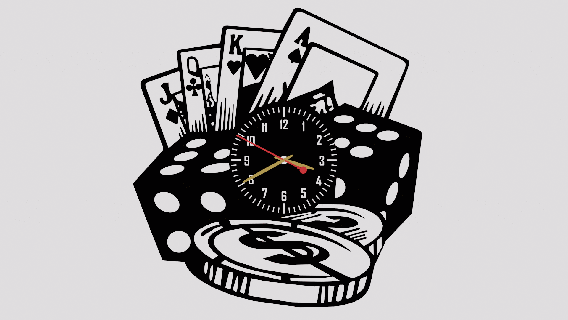 cassino pôquer gadget parede relógio detalhe presente 3d print model - Mito3D