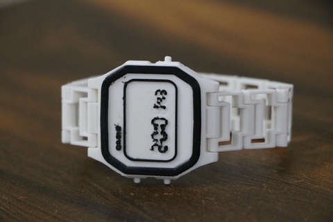 casio style useless watch print place printinplace print-in-place fashion aesthetic 3d print model - Mito3D
