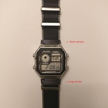 casio w218h w800h ae1200 ae1300 22mm OTAN Correa afilado adaptador Moda w218 w800 reloj 18mm banda pulsera royale 3d print model - Mito3D