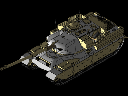 cacique escala tanque uk unido Reino 60's guerra vehículo blindado vehiculos mk5 3d print model - Mito3D