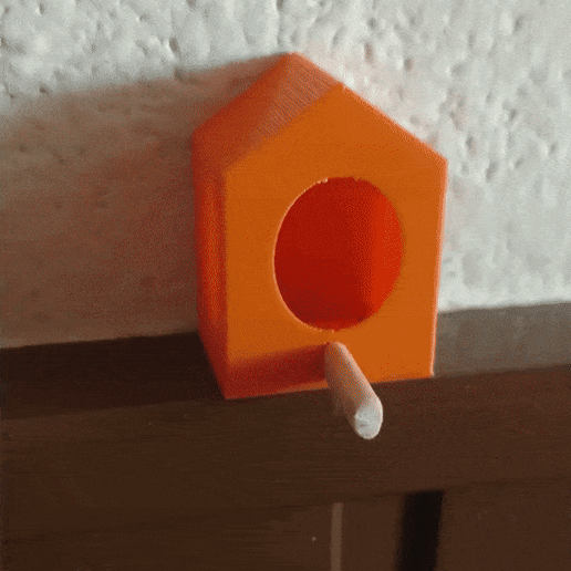 casita pajaros adorno pajarera ornamento casa colibri picaflor colibrí palillo Sushistick regalo 3D print model - Mito3D