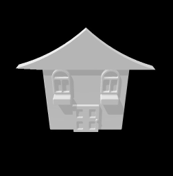 casita house little house keychain decoration art arrangement  3d print model - Mito3D