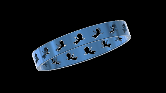 casper friendly ghost bracelet bracelets 3d print model - Mito3D