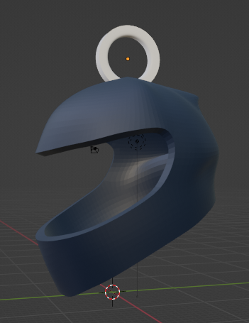 casque moto porte clef 3D print model - Mito3D