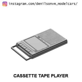 cassette player tape 1 24 25 diorama k7 walkman stereo 3d print model - Mito3D