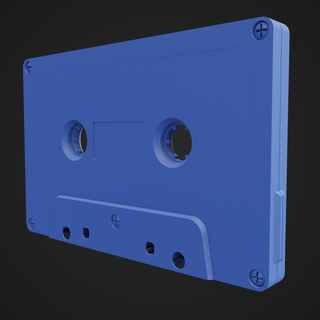 cassette tape replica 90s vintage music stereo magetic recording audio 3d print model - Mito3D