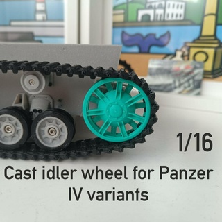 cast idler wheel panzer iv 1 16 rc tank heng long german torro taigen tamiya 3d print model - Mito3D