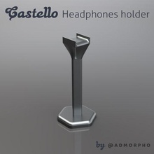 Castello fones ouvido suporte audio apoia titulares Bluetooth 3d print model - Mito3D