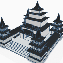 Castillo Japão arquitetura edificio japonês patrimonio famoso 3d print model - Mito3D