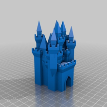 Castillo torreonnes Schloss Architektur angepasst Gebäude Strukturen 3d print model - Mito3D