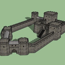 castle architecture castle architecture free supports model 3d print model - Mito3D