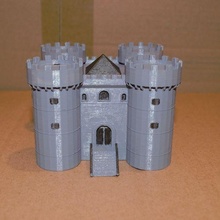 Château facile impression architecture 3d print model - Mito3D