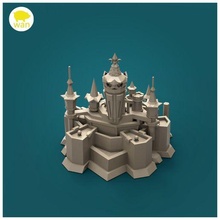 castle architecture fantasy medieval modular road roleplay wargaming wall map crossing empire 3d print model - Mito3D