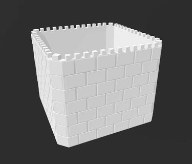 castle box storage container fort planter building organizer palace fortress stronghold citadel fortification 3d print model - Mito3D