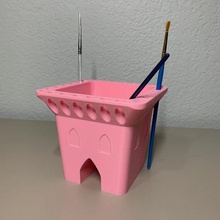 castle brush washer tool bath painting 3d print model - Mito3D