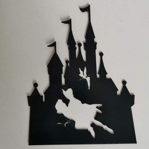 il castello di castel disney peter pan wendy fatina trilli - 2d casa pietro fata tinker bell 3D print model - Mito3D