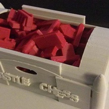 el castillo de ajedrez contenedor juego los juguetes reallyprints bolsa sorpresas 3d print model - Mito3D
