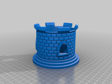 castle cup holder Home boardgames brick large dnd game gameboard night hold knight office old organizer people spill tall 3d print model - Mito3D