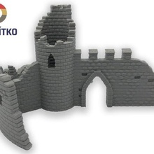 Schloss Dekoration Aquarium Modeler Architektur Turm Rost Ruine Modelle Modell mittelalterlich 3d print model - Mito3D