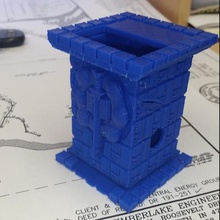 castle dice tower combo game box tray dnd dungeons dragons gaming wargame wargaming 3d print model - Mito3D