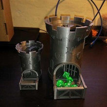 castle dice tower hight resollution supports game remix 3d print model - Mito3D