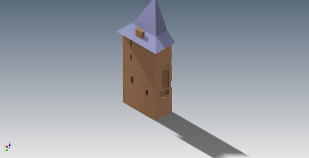 Schloss erkelenz burg Architektur architektur Versorgungsturm Turm mittelalterlich mittelalter Gebäude Strukturen Haus 3d print model - Mito3D
