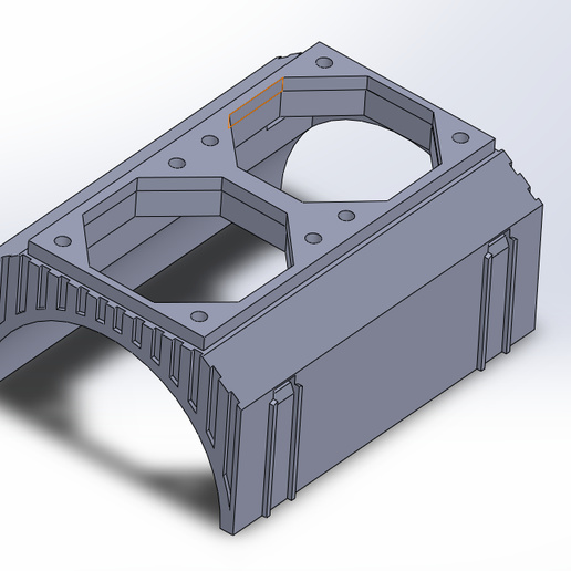 castelo ventilador monte modado dual 3D print model - Mito3D