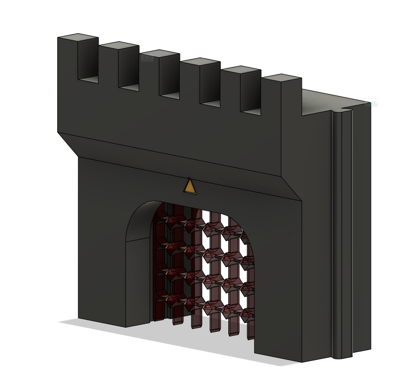 castelo portão modular projeto medieval brinquedo Diversão khight guerra edifícios módulo 3D print model - Mito3D