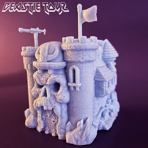 castillo calavera gris Arte hombre motu d 3D print model - Mito3D