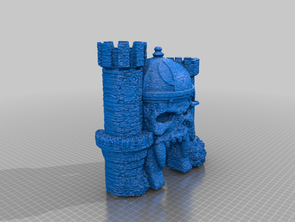 castelo Caveira cinza esculturas 3d print model - Mito3D