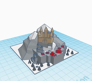 castle house mountain 3d print model - Mito3D