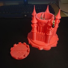 castello gioielleria scatola ragazza chateau Conservazione figlia piccolo simpatico giocattolo regalo idea bellissimo facile Stampa 3d 3d print model - Mito3D