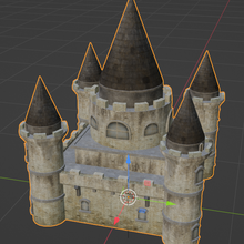 castle keytag 3d print model - Mito3D