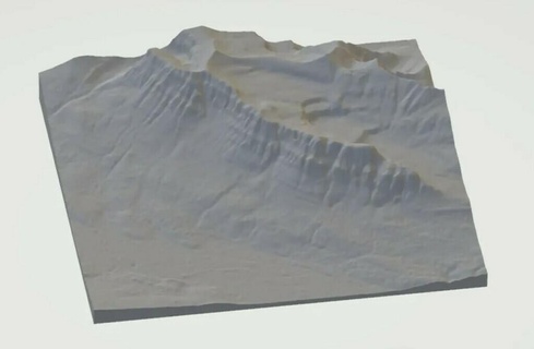 Schloss Berg alberta Kanada banff National Park Berge Rockies felsig Topographie scannt Repliken 3d print model - Mito3D