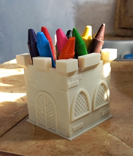 Schloss Bleistift Halter Unterstützung Süßigkeiten Box Blume Topf Süss 3d print model - Mito3D