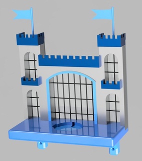 Schloss Regal Tonie Box Toniebox burg magnetisch Zahlen Mauer 3d print model - Mito3D