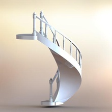 castle staircase architecture 3d print model - Mito3D