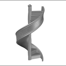 castillo escaleras de dos varios estilo gótico playset la espiral escalera 3d print model - Mito3D