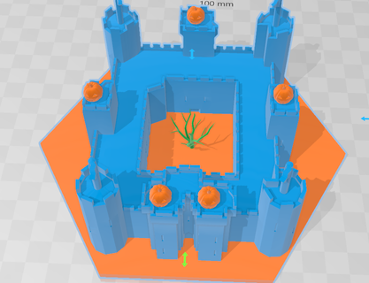 castelo terror assombrada abóbora 3d print model - Mito3D